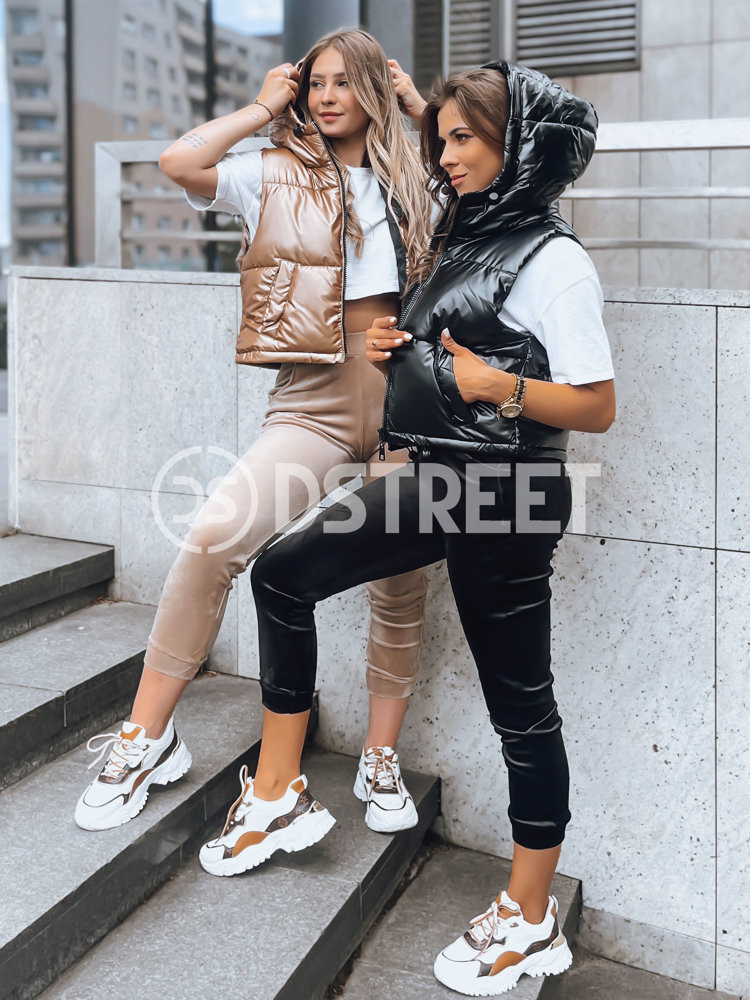 Dámská prošívaná vesta ASHE tmavě béžová Dstreet TY3778 S