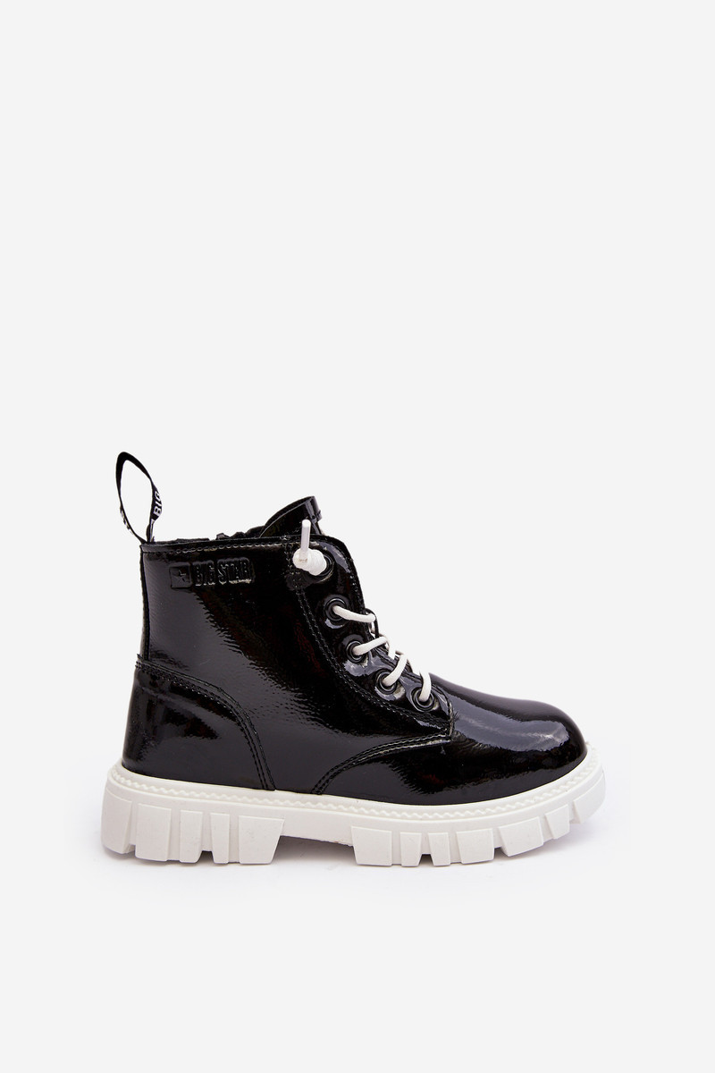 Zateplené patentované dětské boty Big Star Black 30