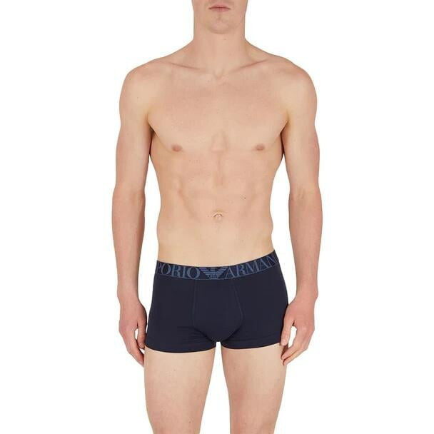 Pánske boxerky 3Pack 111357 4R726 modrá/červená/tmavá. modrá - Emporio Armani L