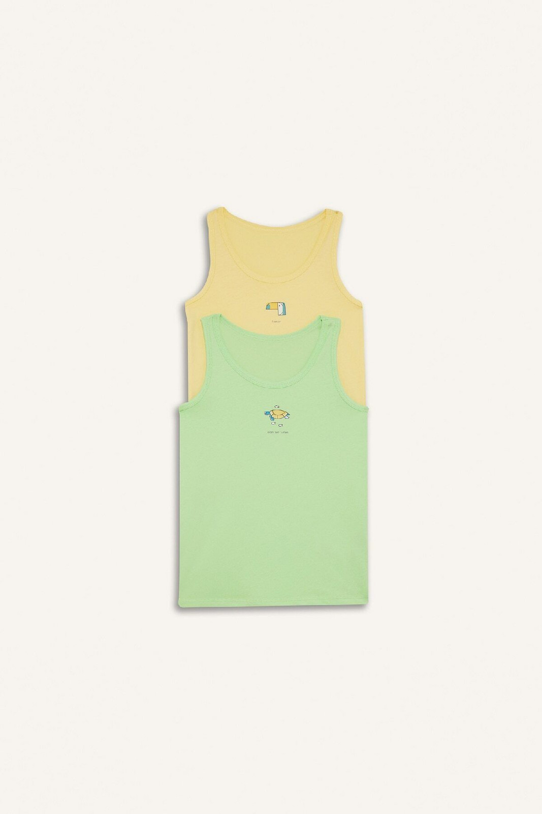DEFACTO Boy Animal Print 2-Pack Tank Top