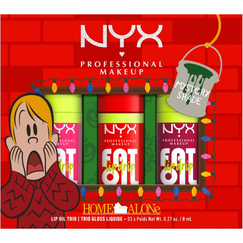 NYX Professional Makeup Home Alone Fat Oil Trio darčeková sada 01 (na pery) odtieň