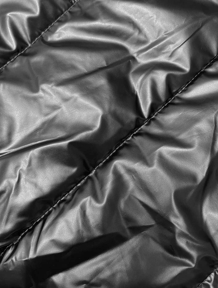 Dámska vesta v grafitovej farbe s asymetrickým zipsom (16M9117-105) odstíny šedé S (36)