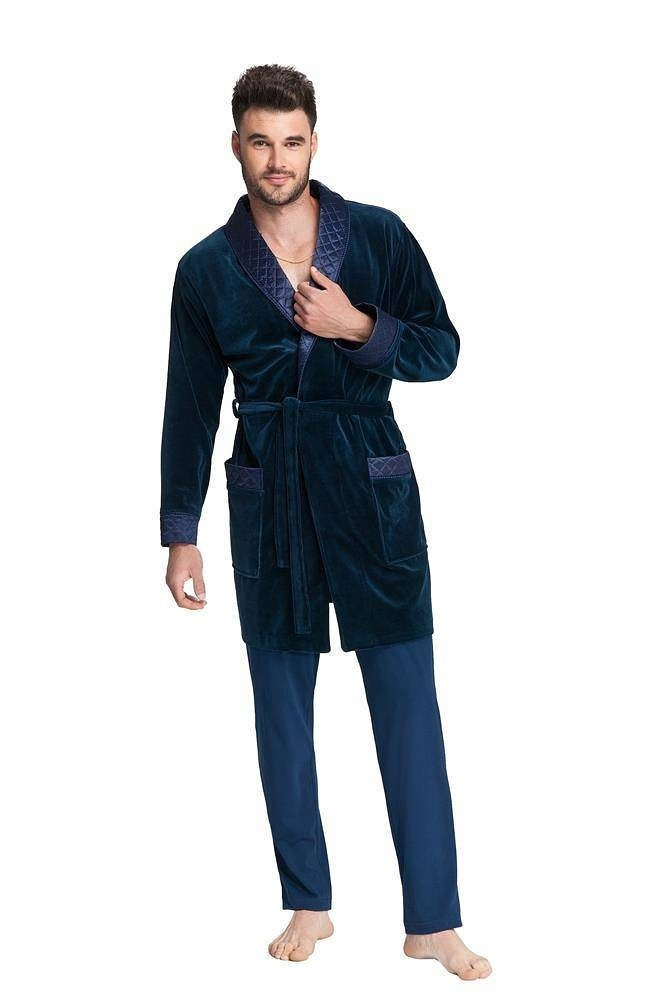 Pánsky župan Luna 425 Velour 3XL kaštanové 3xl
