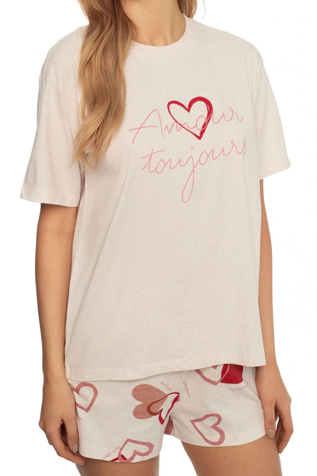 Dámske pyžamo 41309 Amour pink - HENDERSON Růžová L