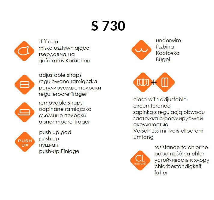 Dvojdielne plavky Self S 730 SR1 Sardinia 1 růžová 40F-L