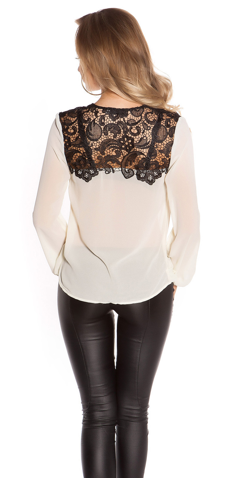 Sexy KouCla blouse with embroidery BEIGE 8