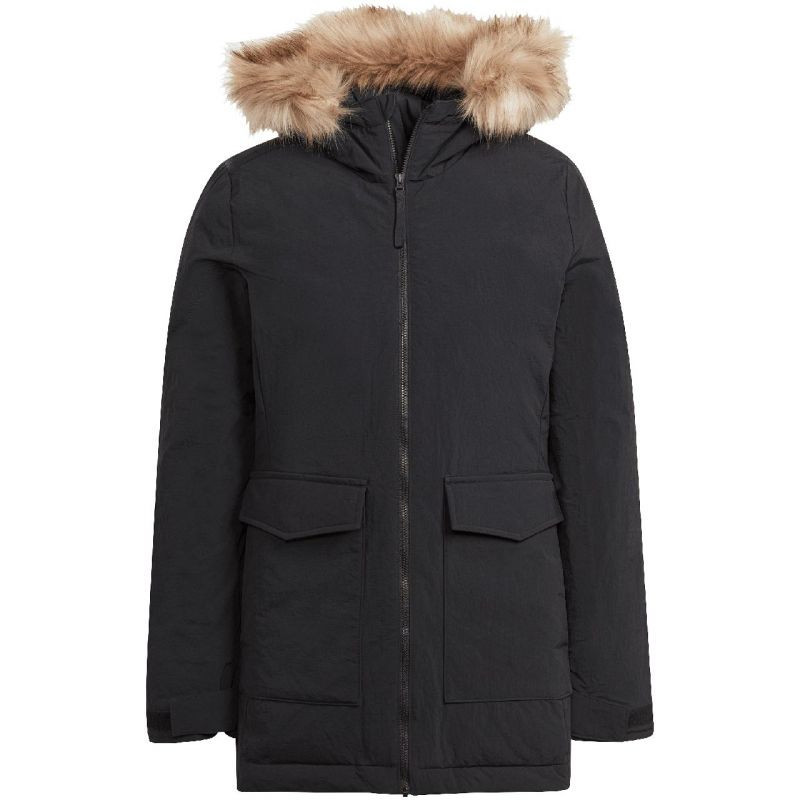 Bunda Adidas Parka s kapucňou a kožušinou W IJ8260 S