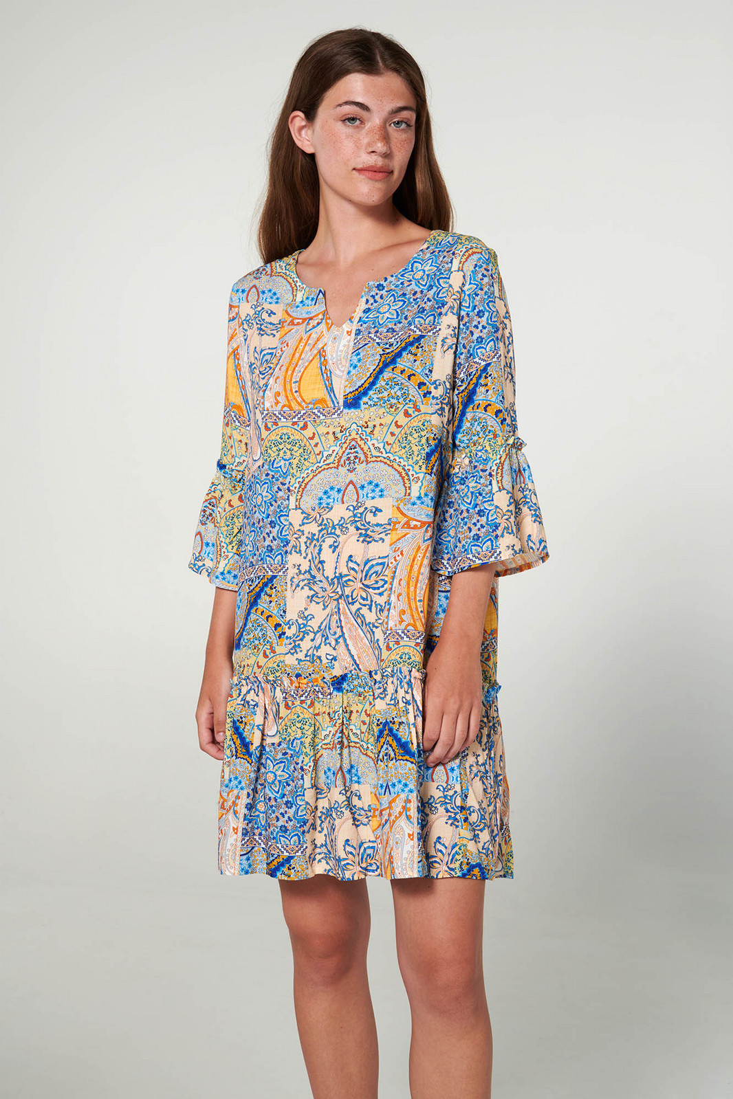 Vamp - Šaty s krátkymi rukávmi 20436 - Vamp blue lapis 3XL