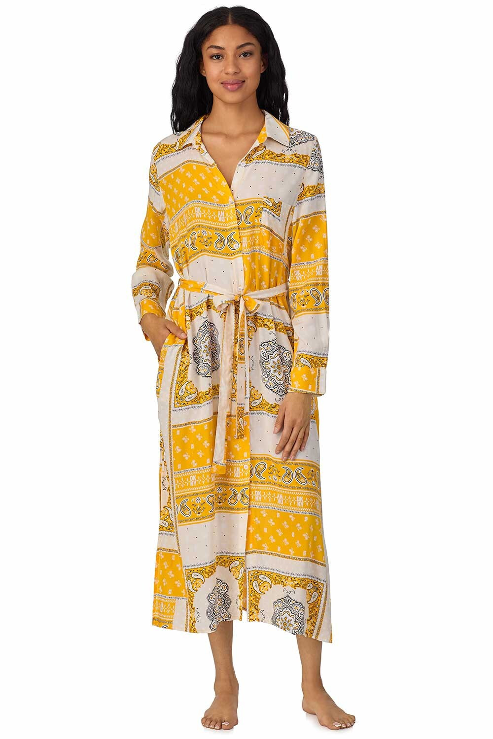 Dámska nočná košeľa YI30015 722 žltá - DKNY XS