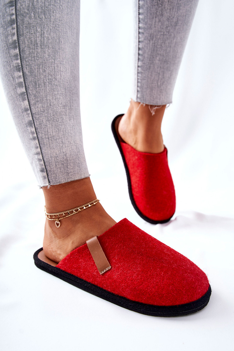 Women's Slippers Big Star II267002 Red-Brown 38