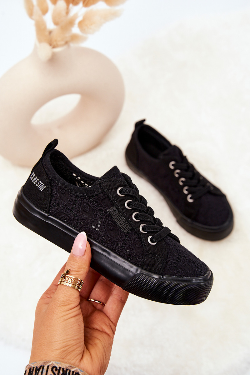 Openwork Sneakers Big Star JJ374011 Black 32