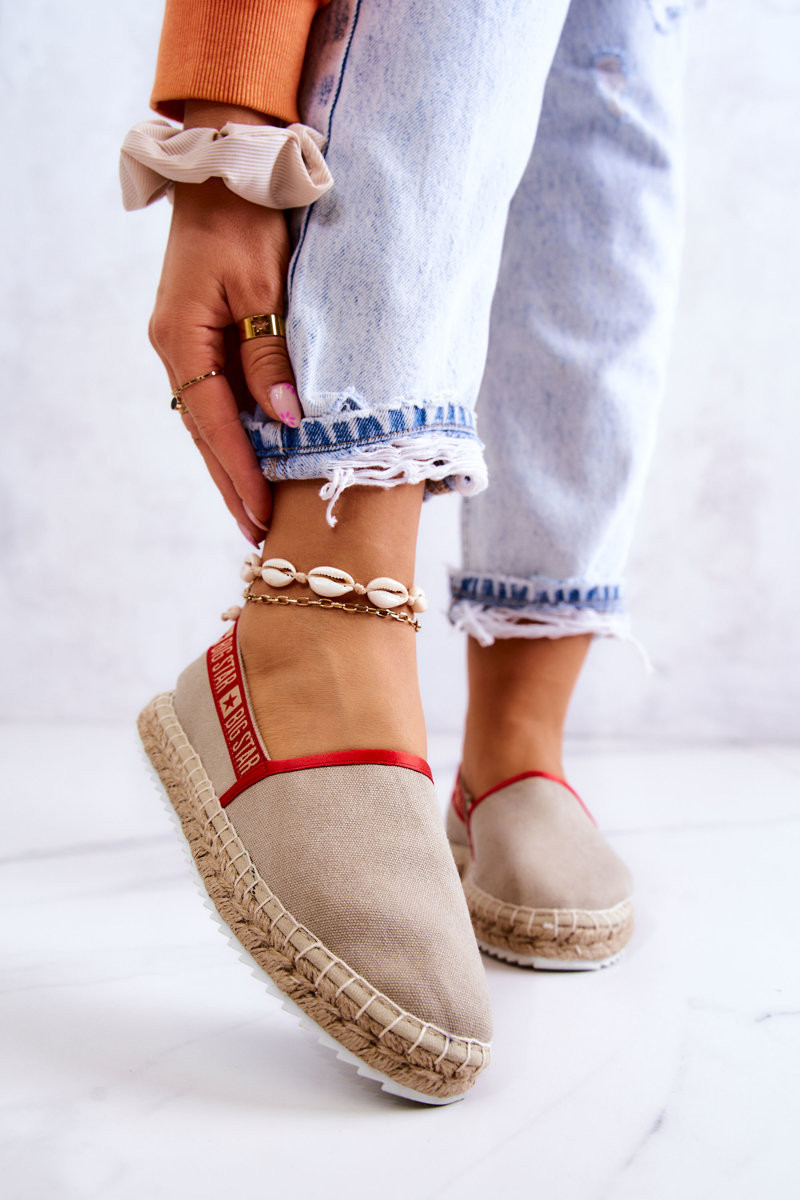 Dámské espadrilky Slip-on Big Star - béžové 38
