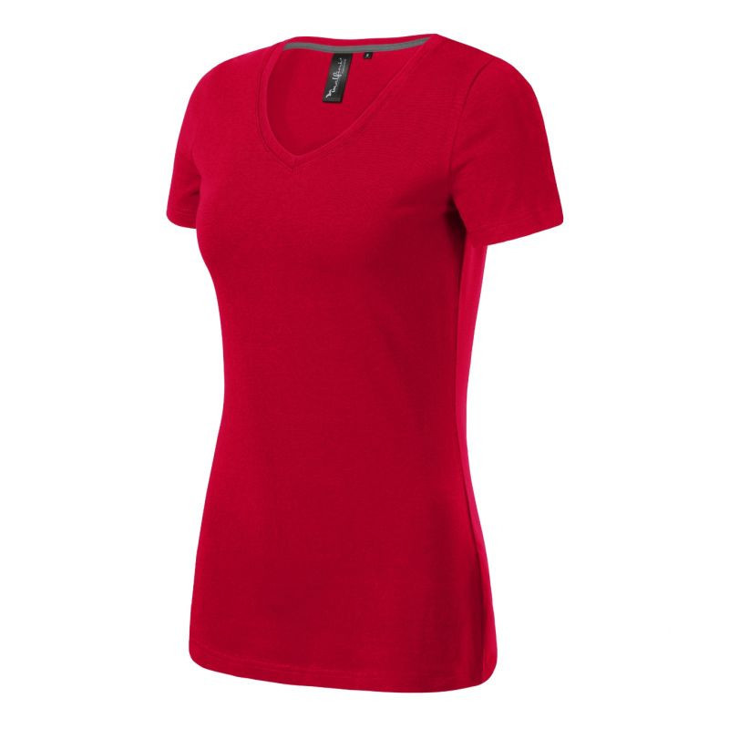 Malfini Action Tričko s výstrihom do V W MLI-70171 design red 2XL
