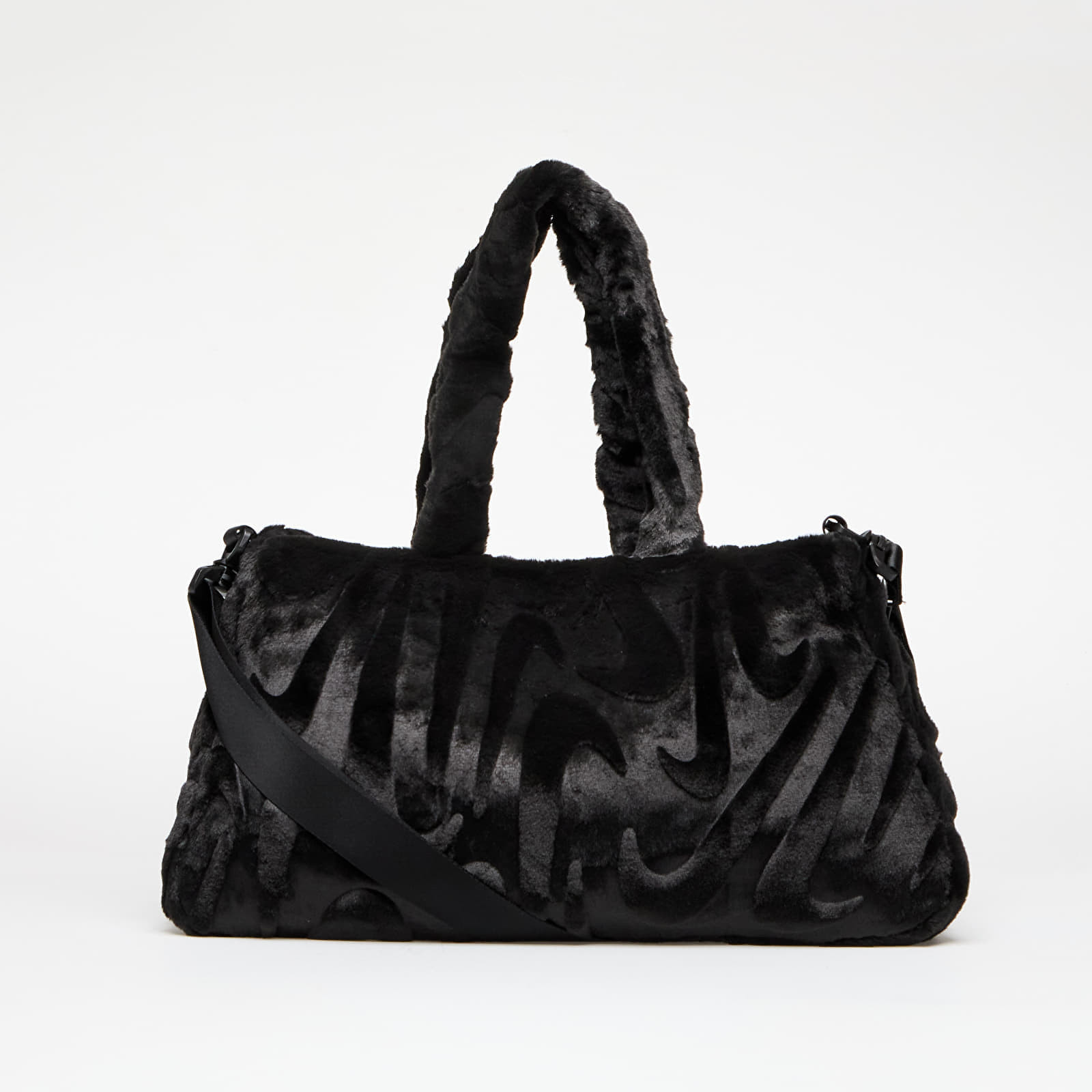 Taška Nike Sportswear Faux Fur Tote Black/ Black/ Metallic Silver Universal
