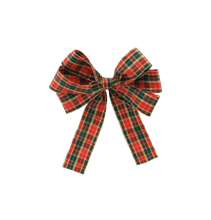 Chaks Dekoračné mašle 11 x 13 cm - Škótsky vzor 3 ks