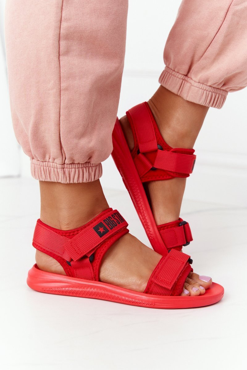 Women's Sport Sandals Big Star HH274A027 Red 38