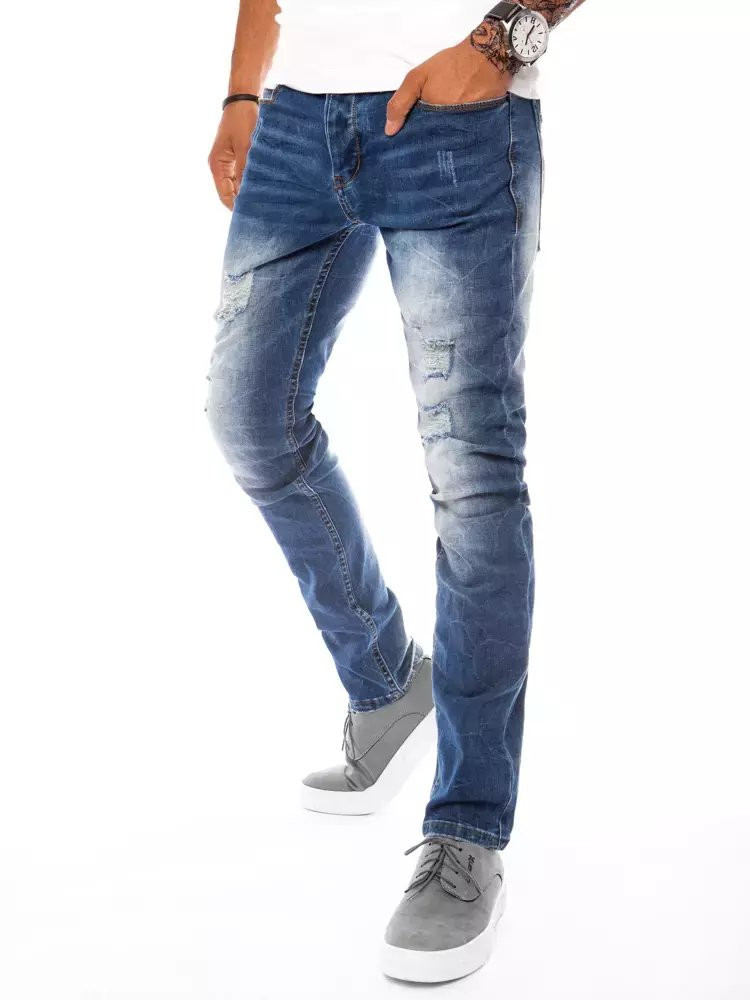 Modré pánské kalhoty Dstreet UX3821 s29