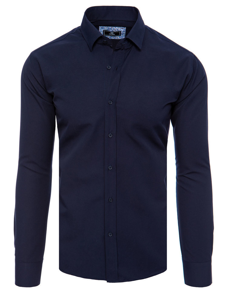 Elegantní tmavě modrá pánská košile Dstreet DX2477 M
