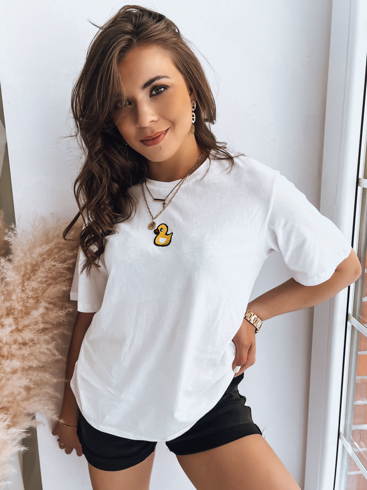 Dámské tričko s nášivkou MIA ROSE ecru Dstreet RY2254 S