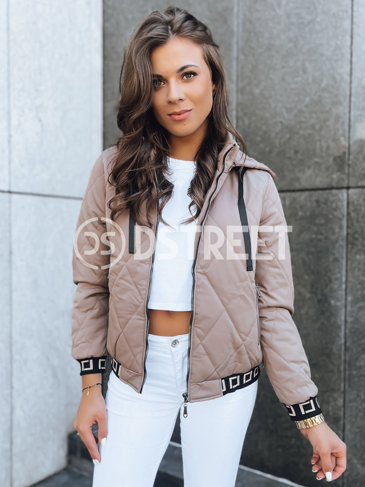 Prošívaný dámský bomber HEKATE béžový Dstreet TY3756 L