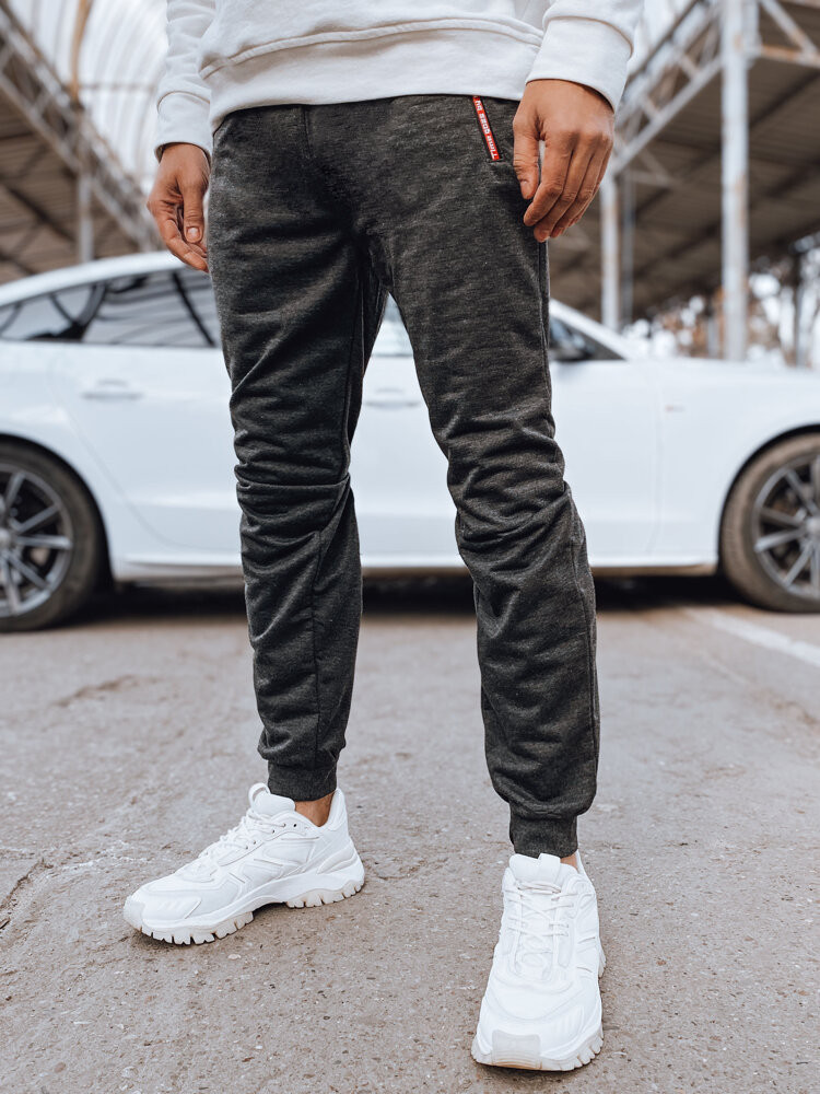 Pánské tmavě šedé tepláky Dstreet UX4282 M/L