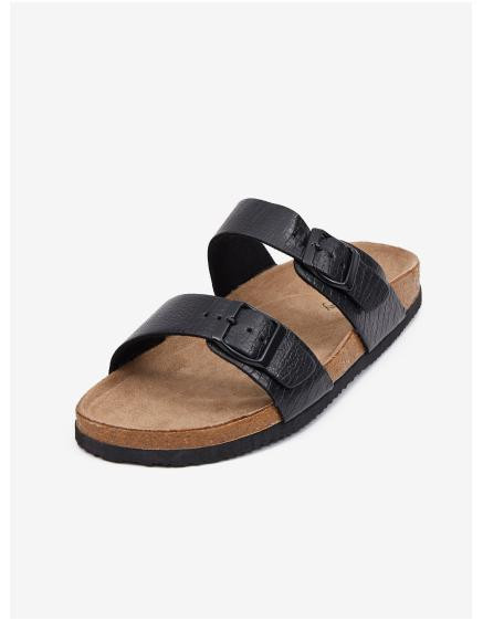 Čierne dámske papuče