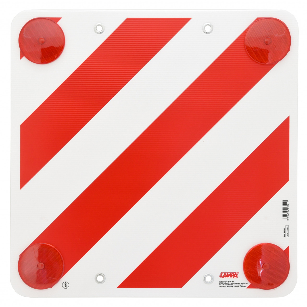 Výstražná ceduľa 50x50cm - biela-červená