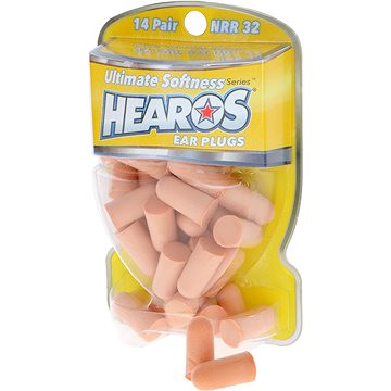 HEAROS Ultimate Softness Series Ear Plugs Beige NRR 32 dB 14 Pairs