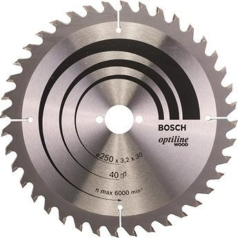 Bosch Pílový kotúč Optiline Wood 250 × 30 × 3,2 mm, 40 2.608.640.728