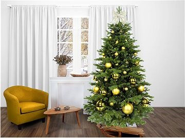 LAALU Ozdobený stromček ZLATÉ VIANOCE II 270 cm, 85 ks ozdôb a dekorácií