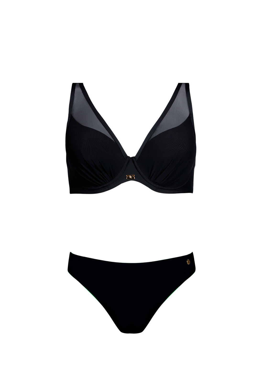 Dámske dvojdielne plavky Fashion 39 S940V39-19 Black - Self 46F