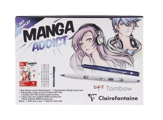 CLAIREFONTAINE MANGA SET - Box pre farebnú manga kresbu