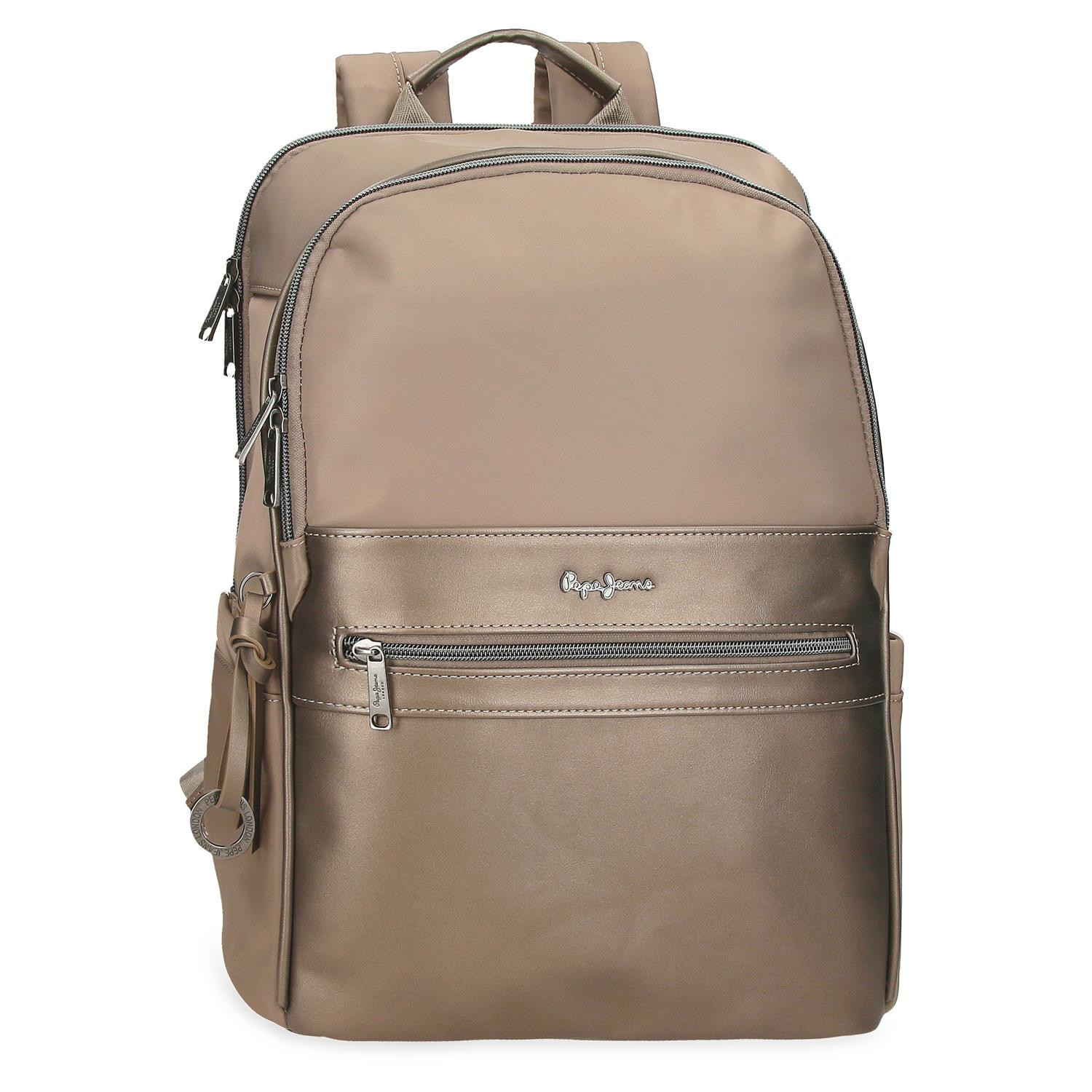 Dámsky batoh na notebook 15,5L - Pepe Jeans Ruby - taupe