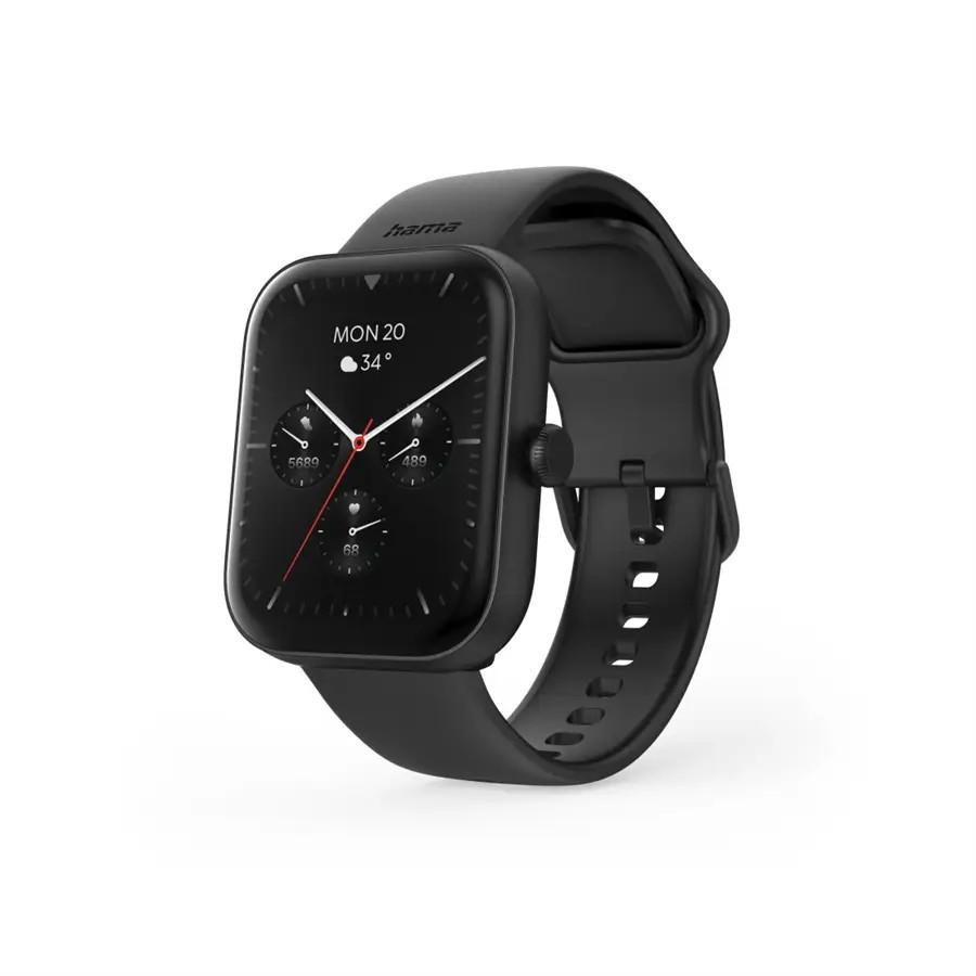 HAMA 5000, SMART HODINKY, FUNKCIA TELEF., VODE ODOL. IP68, SIRI/ GOOGLE ASSIST., CIERNE
