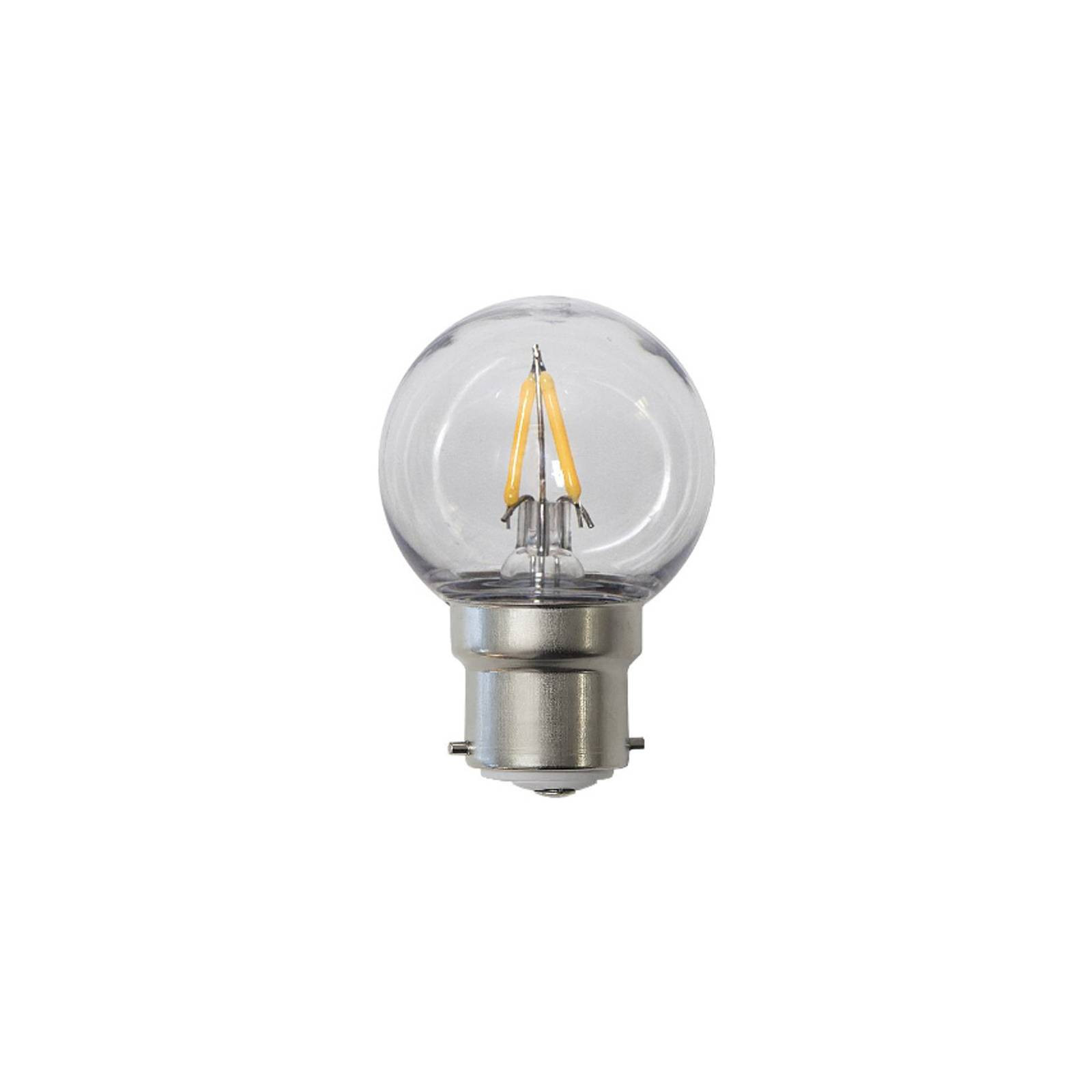 LED žiarovka, G45, B22, 1 W, číra, 2 200 K