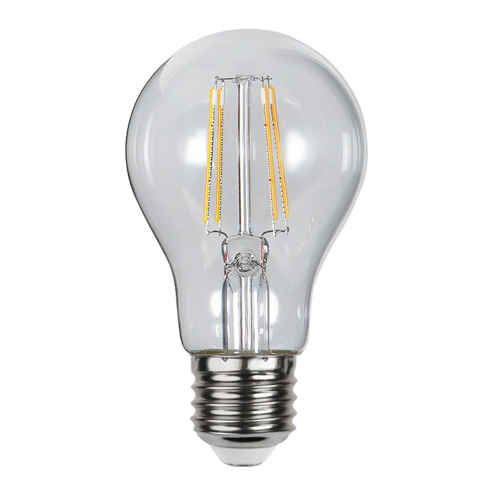 LED žiarovka, žiarovka, E27, 4,2 W číra 2 100 K Svetelný senzor