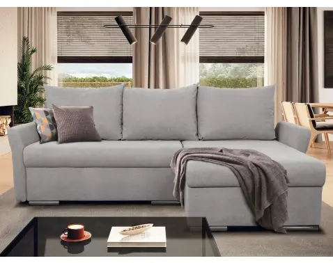 Rohová sedačka Dexter, svetlo šedá látka%