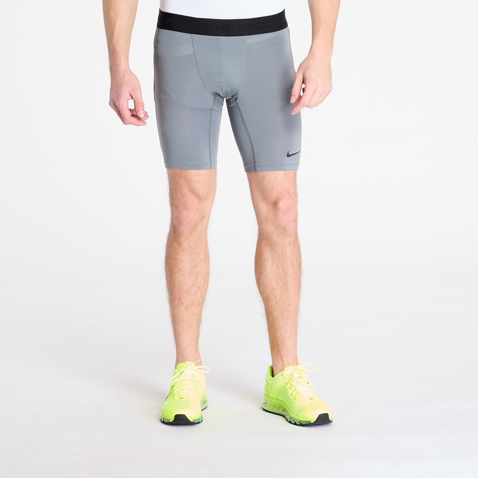 Šortky Nike Pro Men's Dri-FIT Fitness Long Shorts Smoke Grey/ Black S
