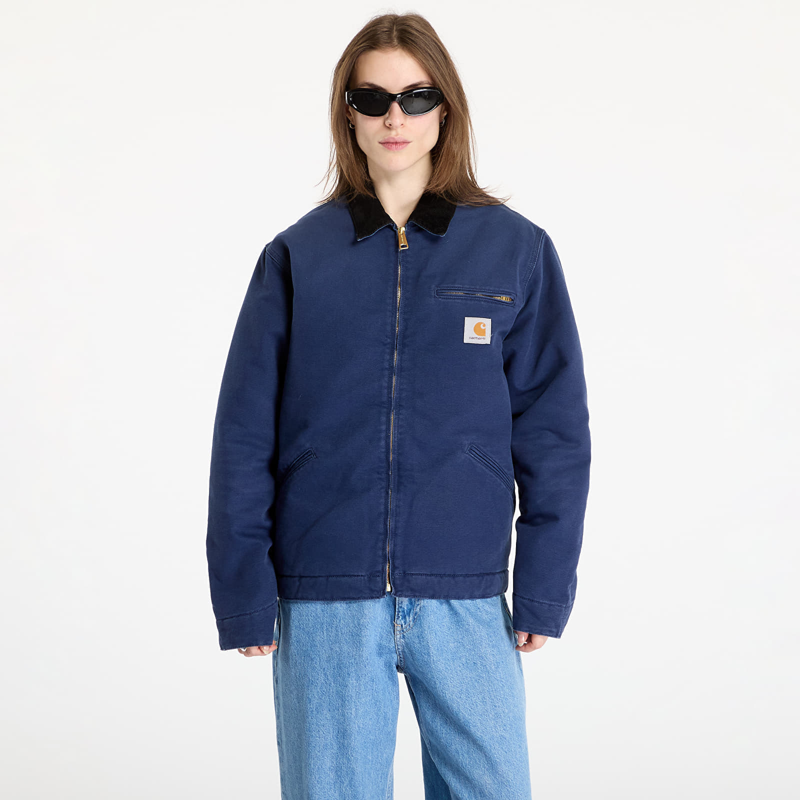 Bunda Carhartt WIP OG Detroit Jacket UNISEX Air Force Blue/ Black Aged Canvas S
