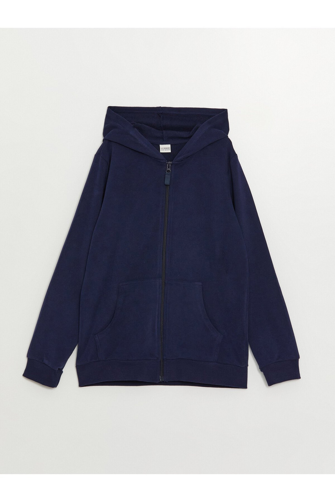 LC Waikiki Hooded Basic Long Sleeve Girl's Zippered Sweatshirt