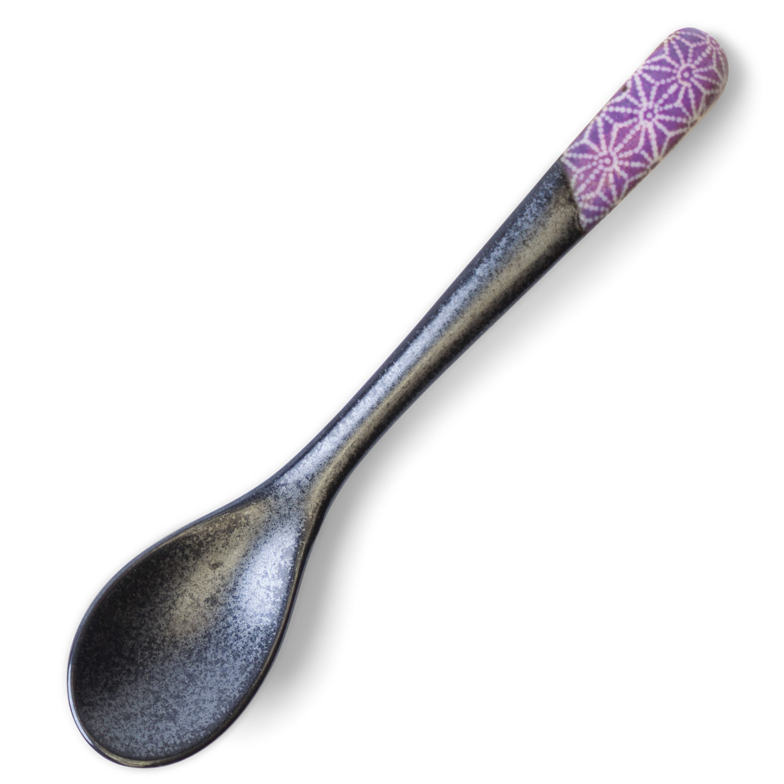 Jedálenská lyžica ASANOHA 12,5 cm, fialová, keramika, MIJ