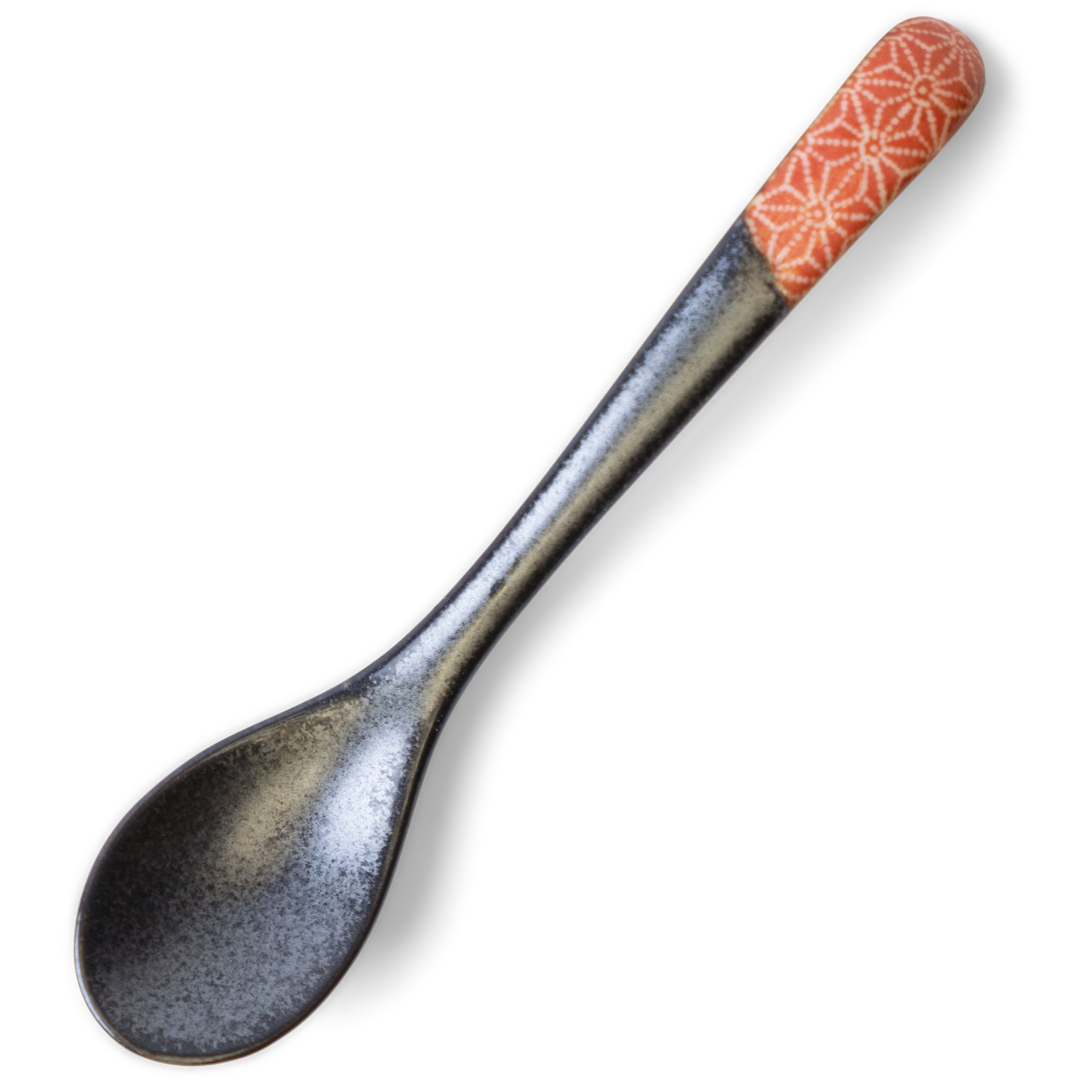 Jedálenská lyžica ASANOHA 12,5 cm, červená, keramika, MIJ