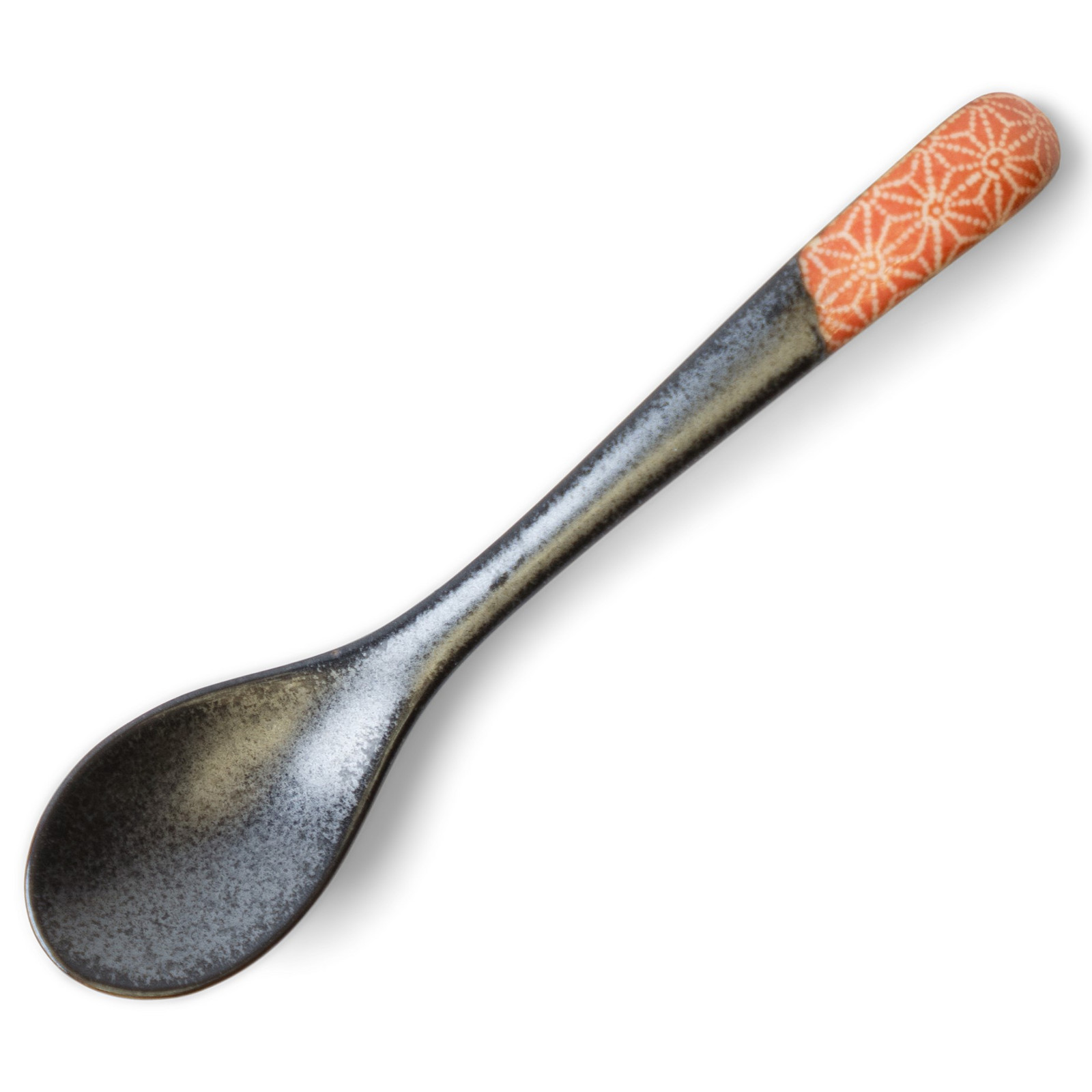 Jedálenská lyžica ASANOHA 12,5 cm, oranžová, keramika, MIJ