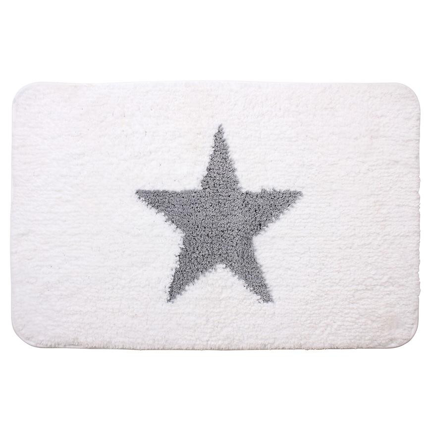 Kúpeľňová podložka Elvis biela a šedá