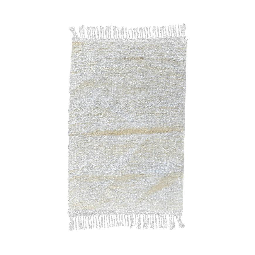 Ručne tkaný bavlnený koberec Milan B 0,7/1,0 biela