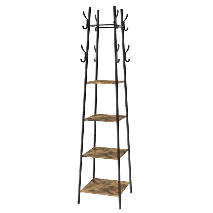 Vešiak s policami 9331 prírodné/čierna