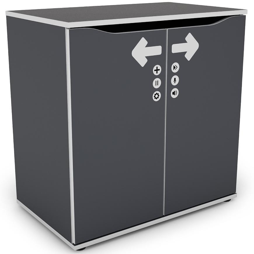 Komoda Matrix 75 2D grafit/biela