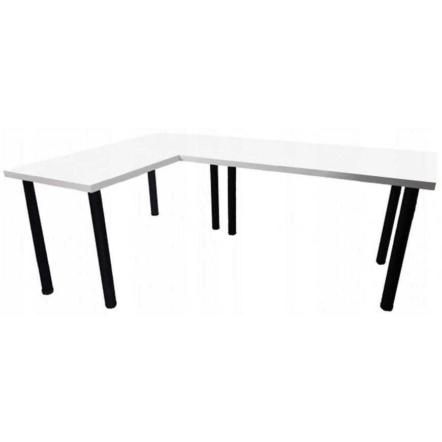 Písací Stôl Roh. Low Biely 180x120x1,8 Model 0