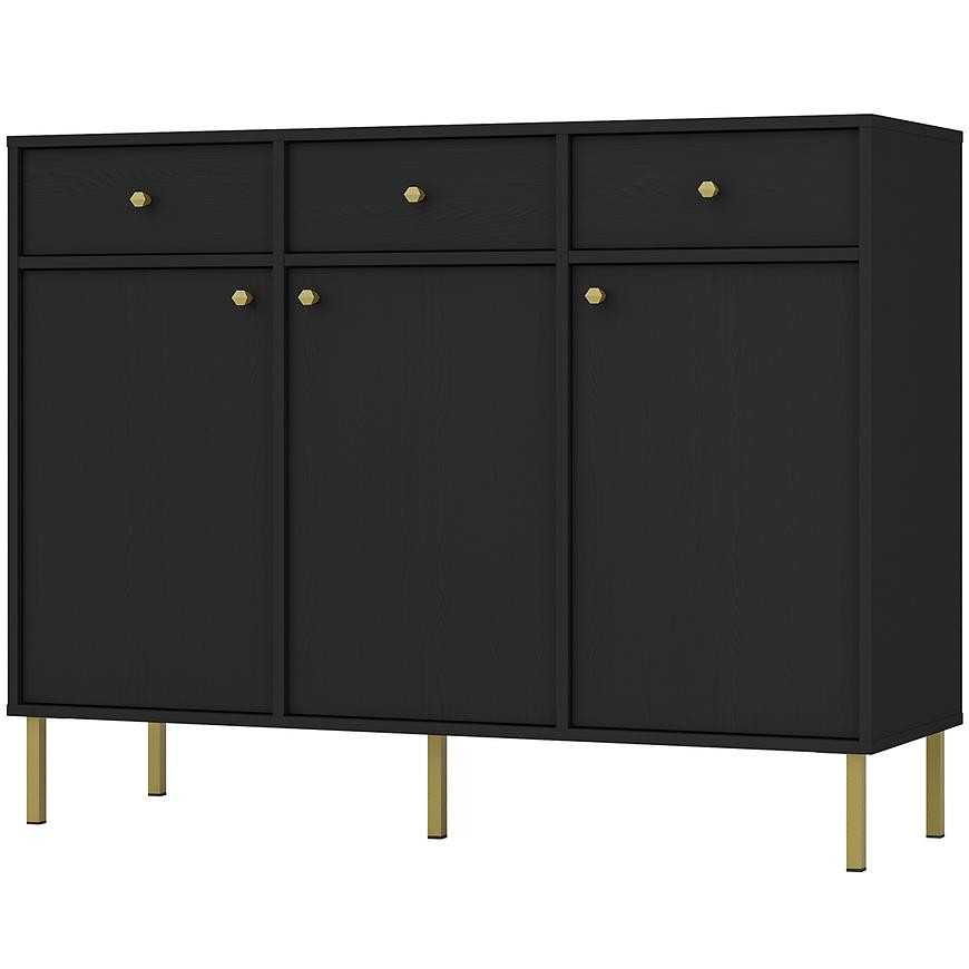 Komoda Tokyo 2  3F 3S čierny grafit 827