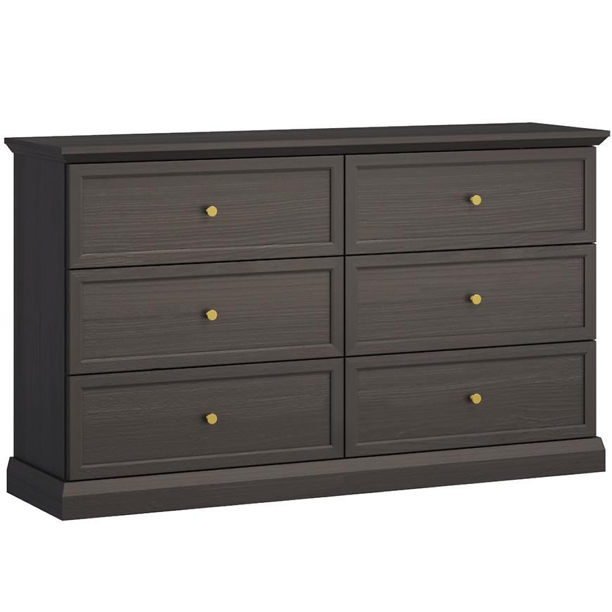 Komoda Lucca K6S čierny grafit